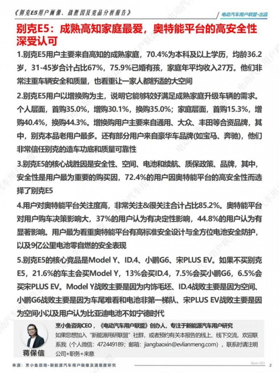 調研報告:哪些人在買別克純電E5?為啥會放棄ModelY和宋PLUS?